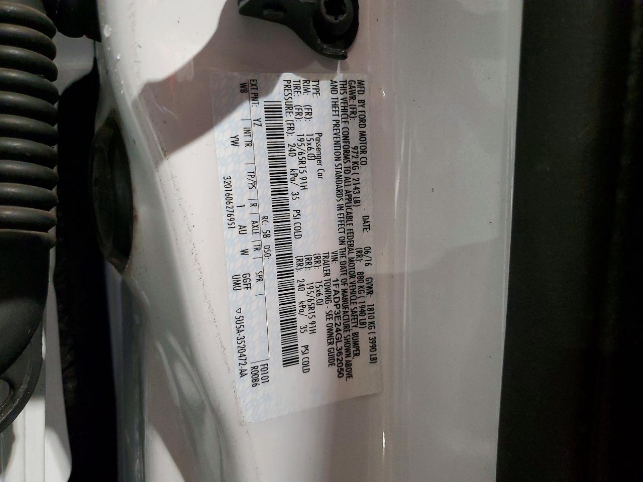 2016 Ford Focus VIN 1FADP3E24GL362050 photo 12