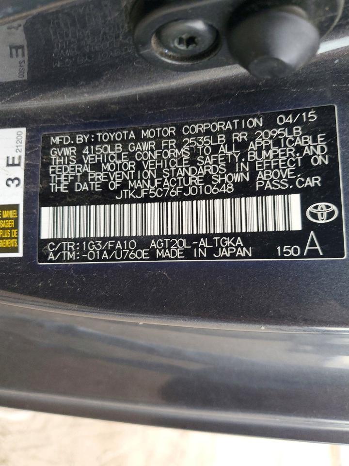 2015 Toyota Scion VIN JTKJF5C76FJ010648 photo 12