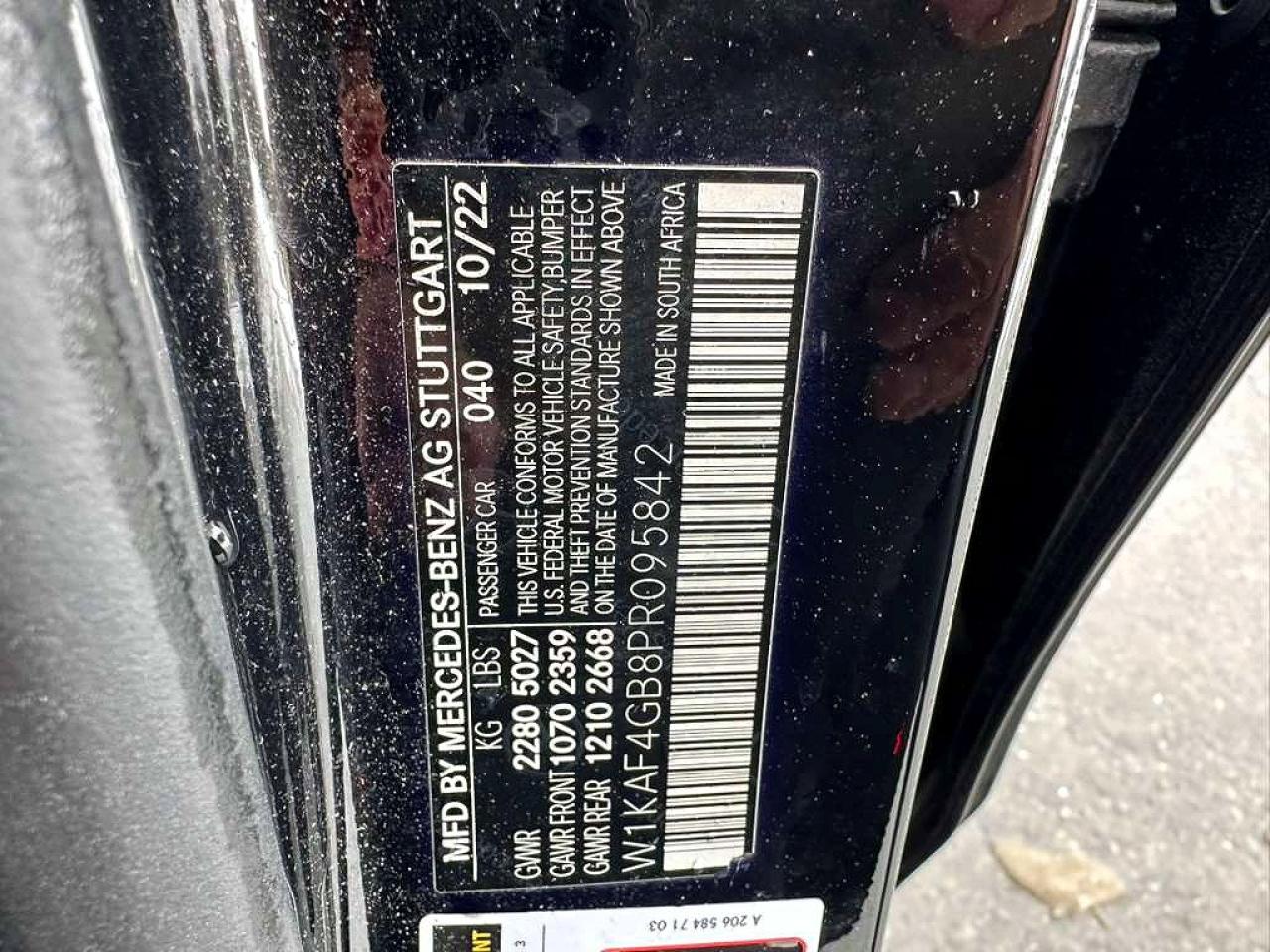 2023 Mercedes-Benz C class VIN W1KAF4GB8PR095842 photo 10