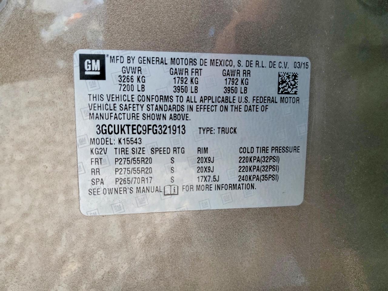 2015 CHEV Silverado VIN 3GCUKTEC9FG321913 photo 12