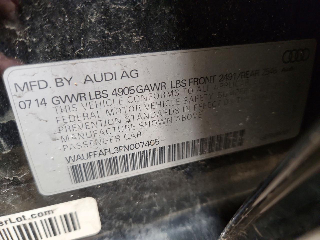 2015 Audi A4 VIN WAUFFAFL3FN007405 photo 12