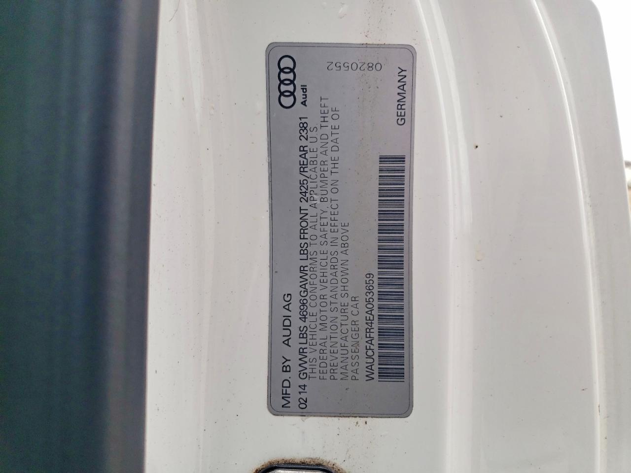 2014 Audi A5 VIN WAUCFAFR4EA053659 photo 12
