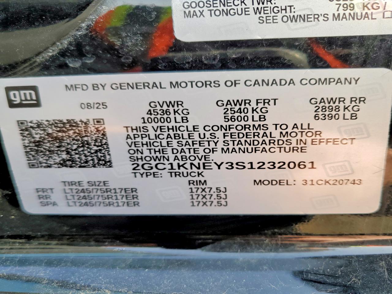 2025 Chevrolet All models VIN 2GC1KNEY3S1232061 photo 12