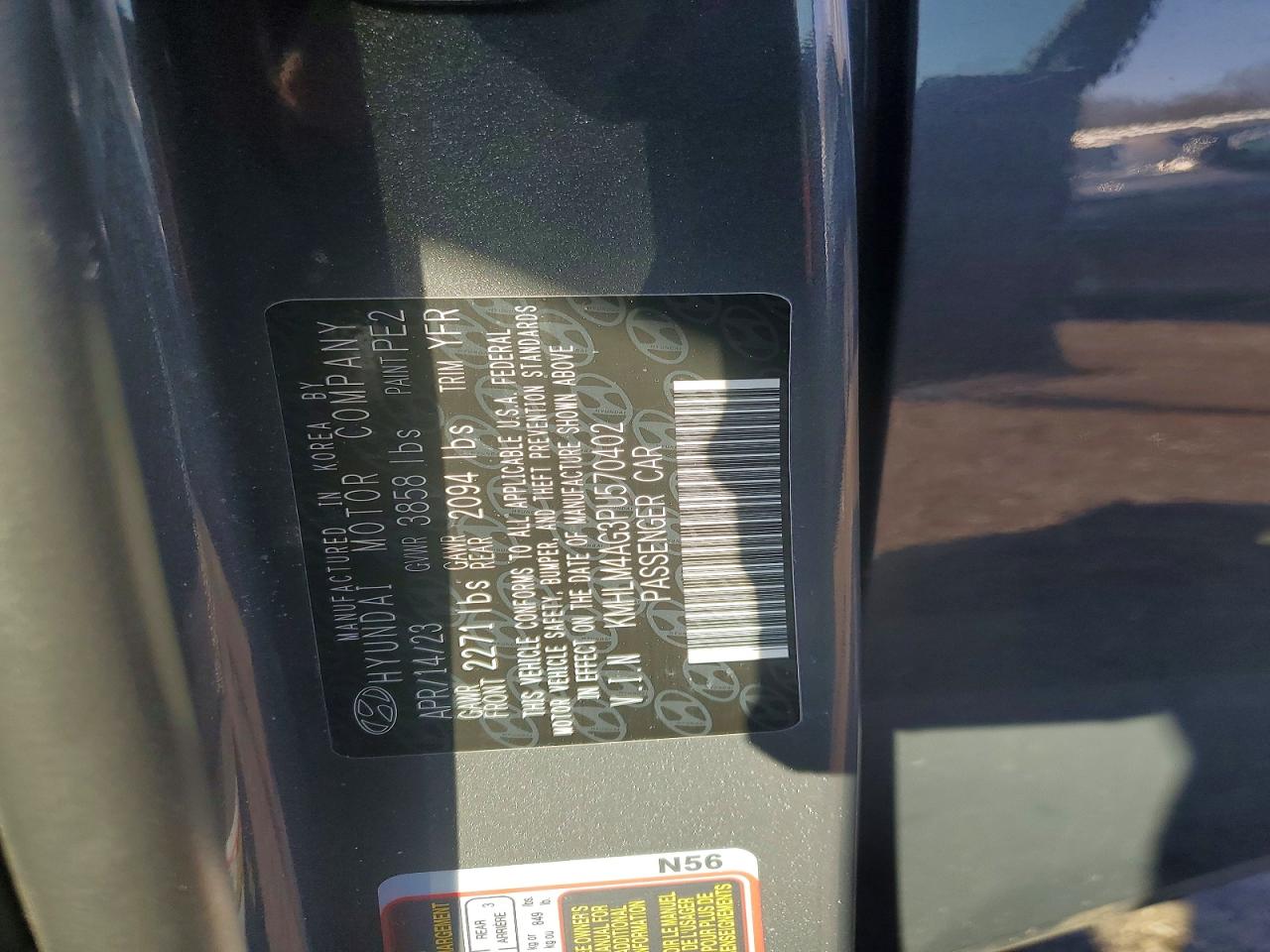 2023 Hyundai Elantra VIN KMHLM4AG3PU570402 photo 12