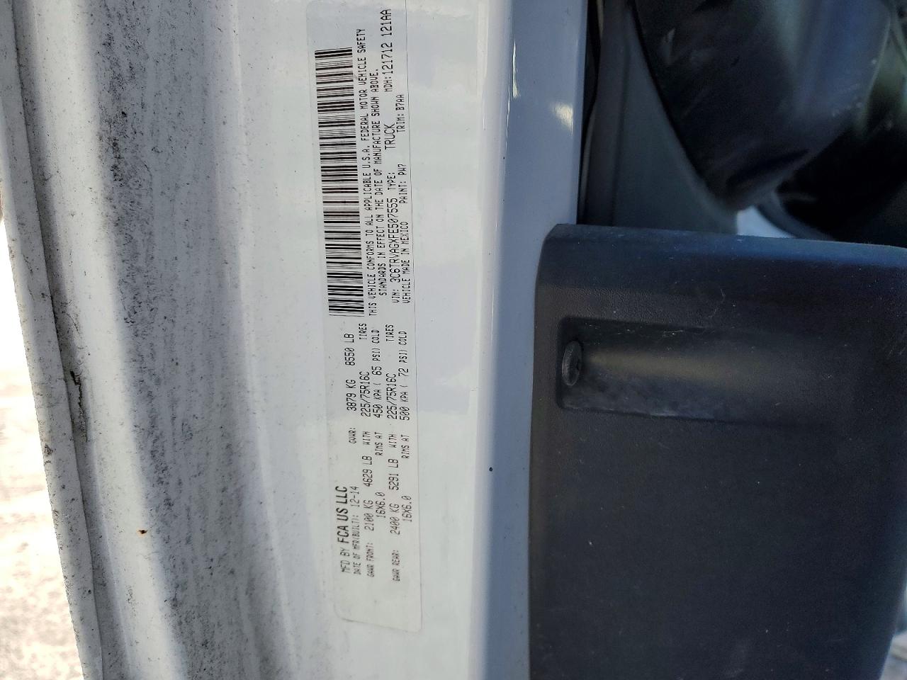 2015 Ram Promaster VIN 3C6TRVAGXFE507555 photo 12