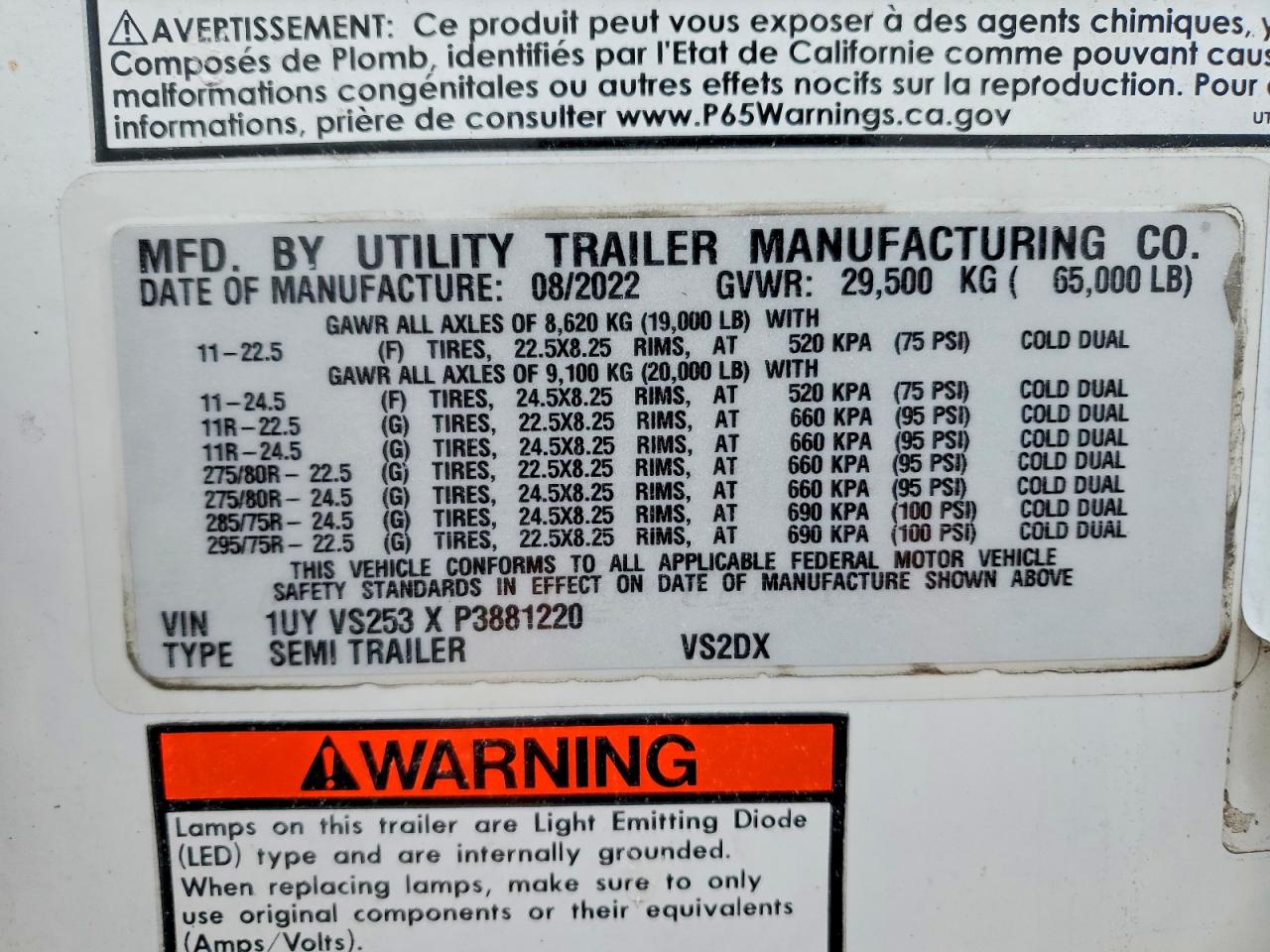 2023 UTILITY All models VIN 1UYVS253XP3881220 photo 10