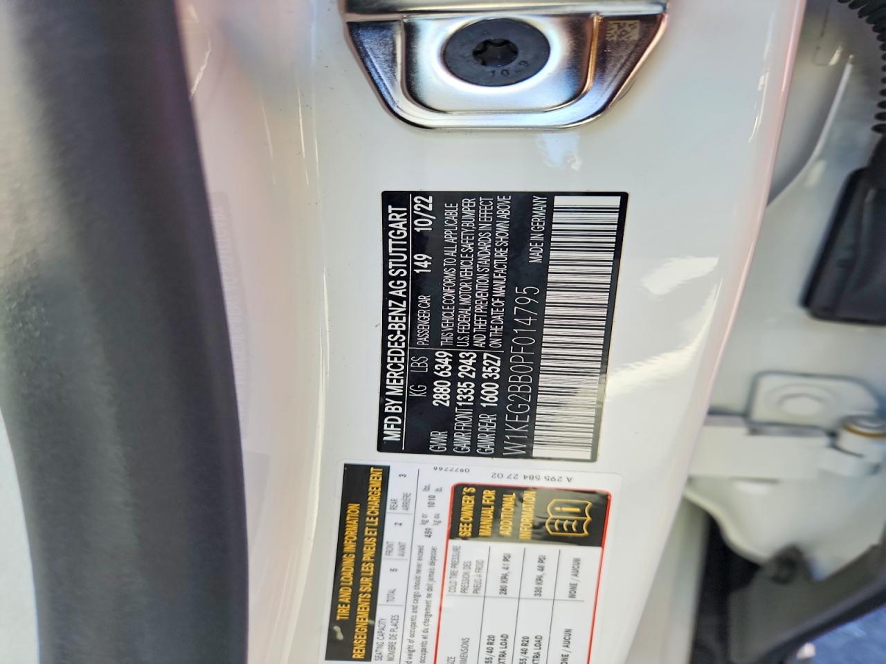2023 MERCEDES-BENZ Eqe sedan VIN W1KEG2BB0PF014795 photo 12
