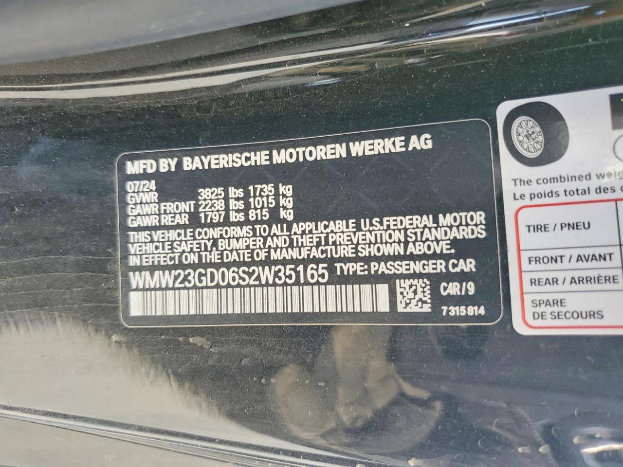 2025 Mini Cooper VIN WMW23GD06S2W35165 photo 12