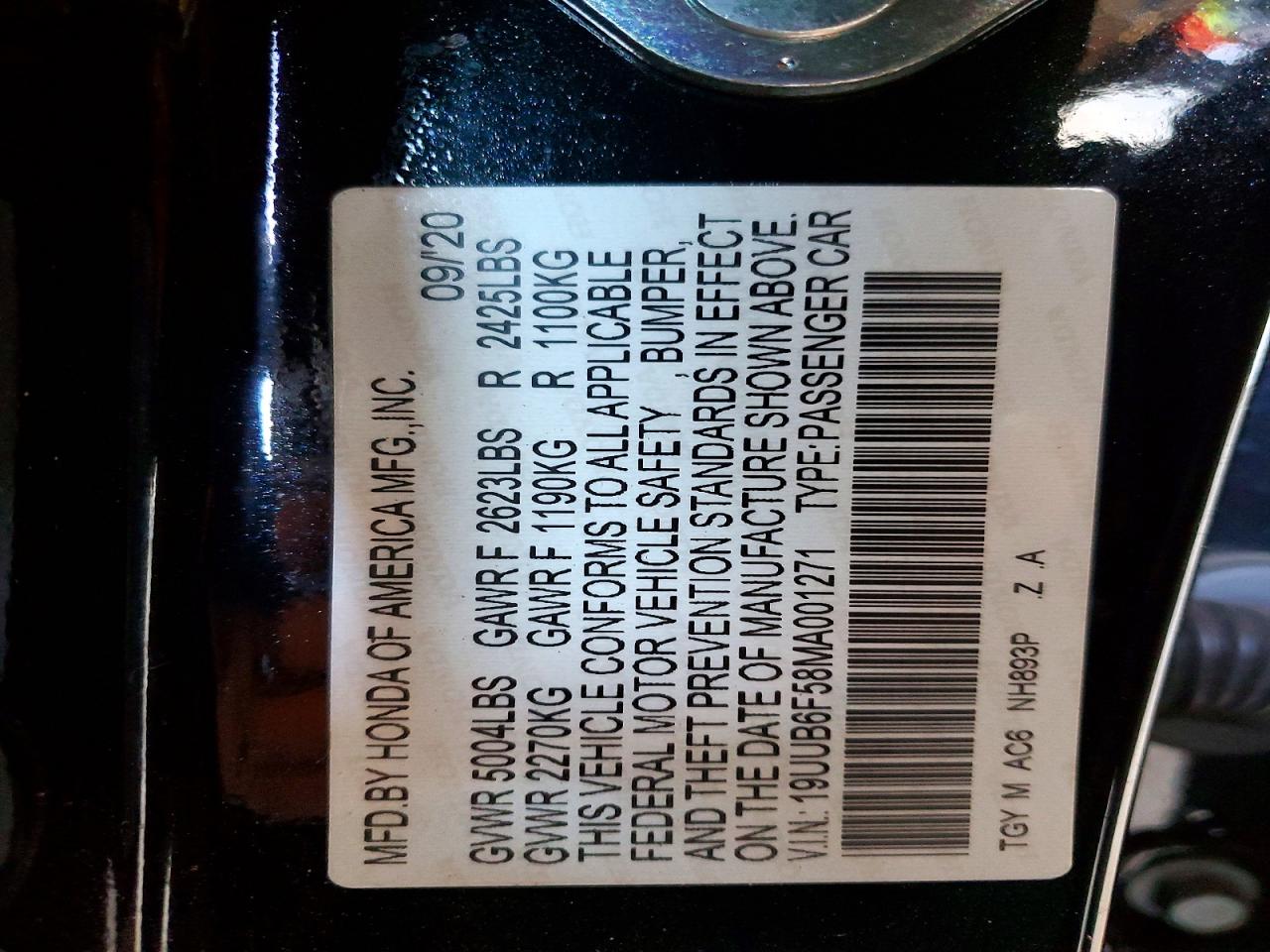2021 ACURA Tlx VIN 19UUB6F58MA001271 photo 12