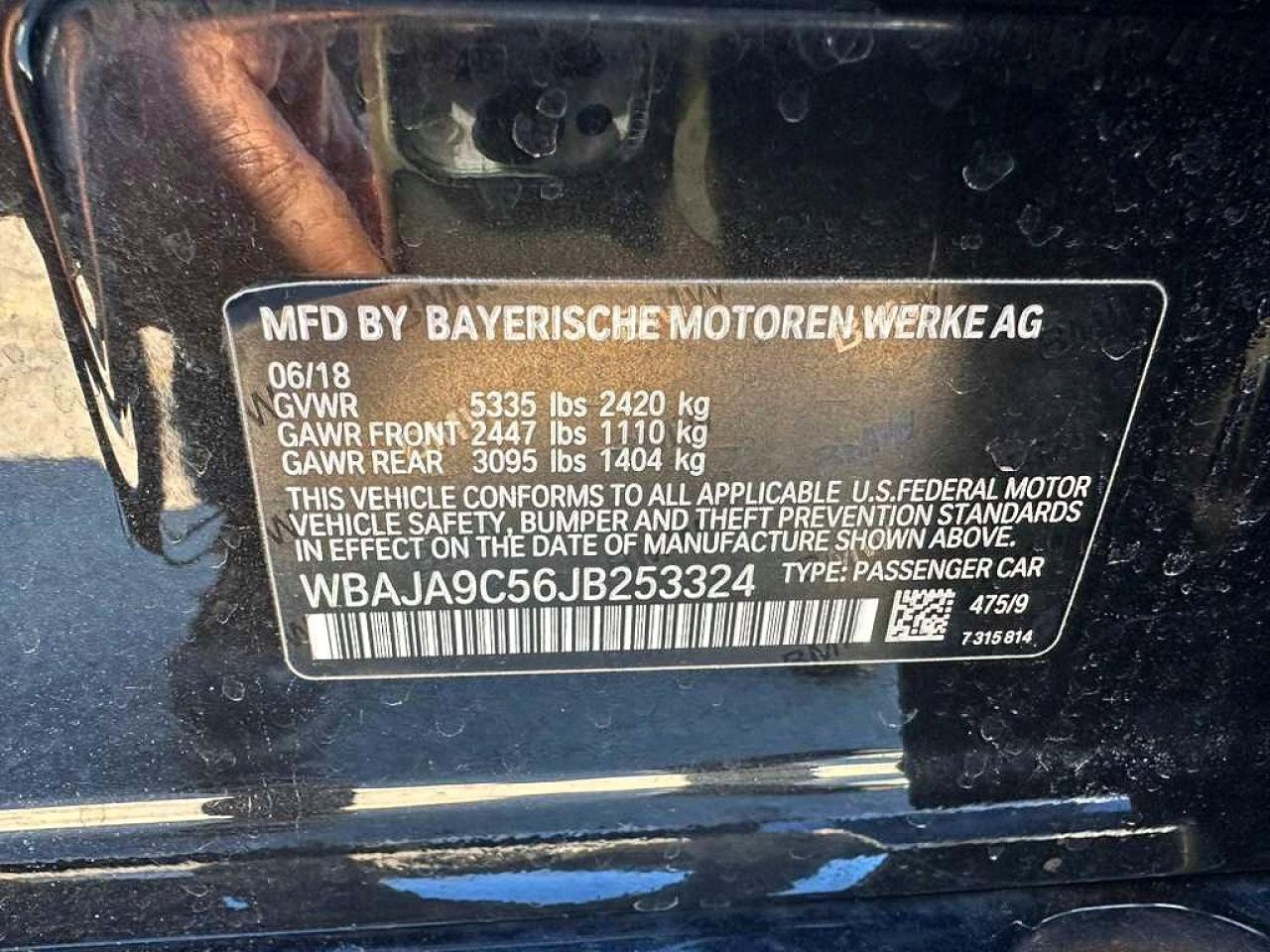 2018 BMW 5 series VIN WBAJA9C56JB253324 photo 10