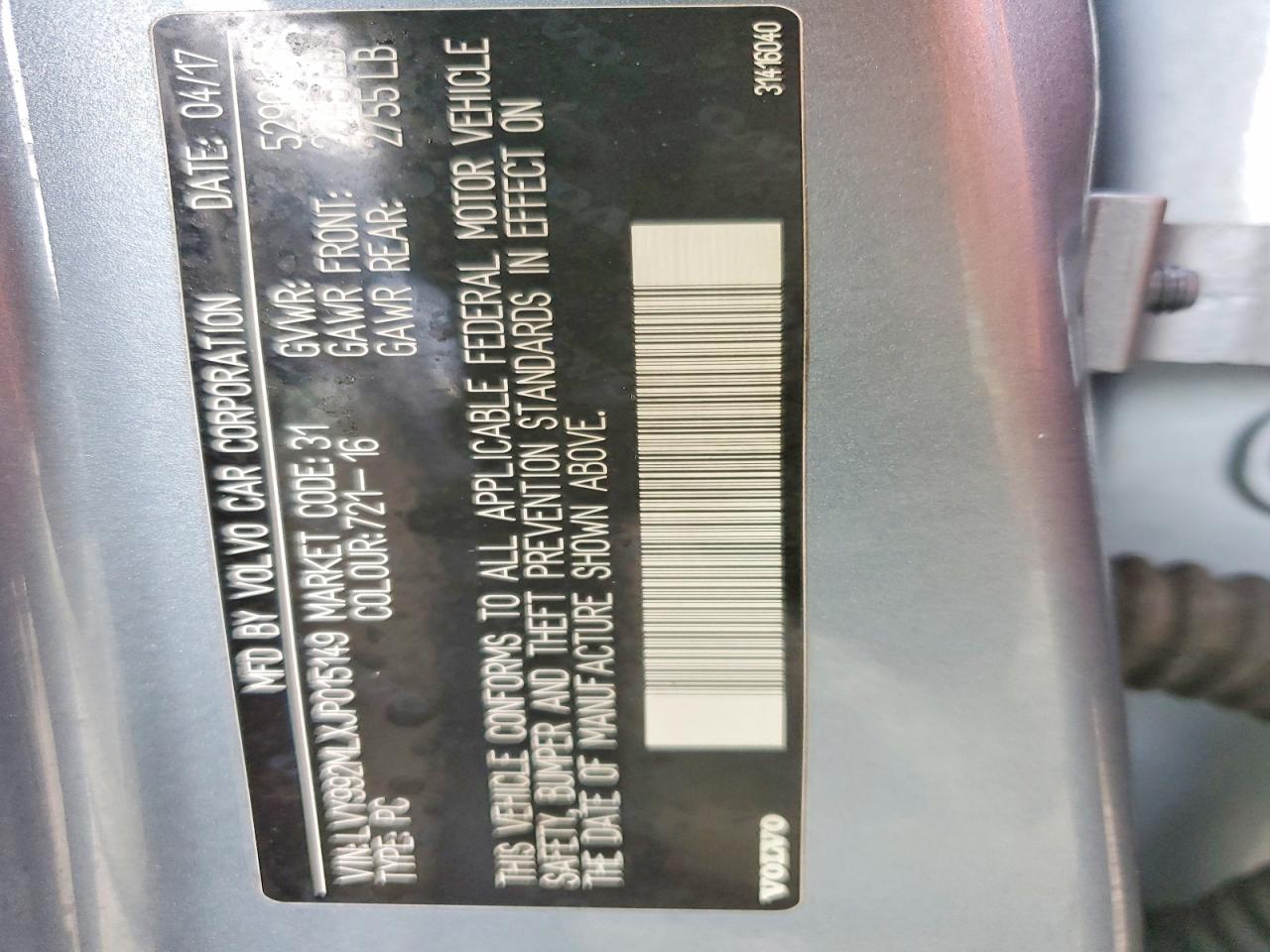 2018 Volvo S90 VIN LVY992MLXJP015149 photo 12