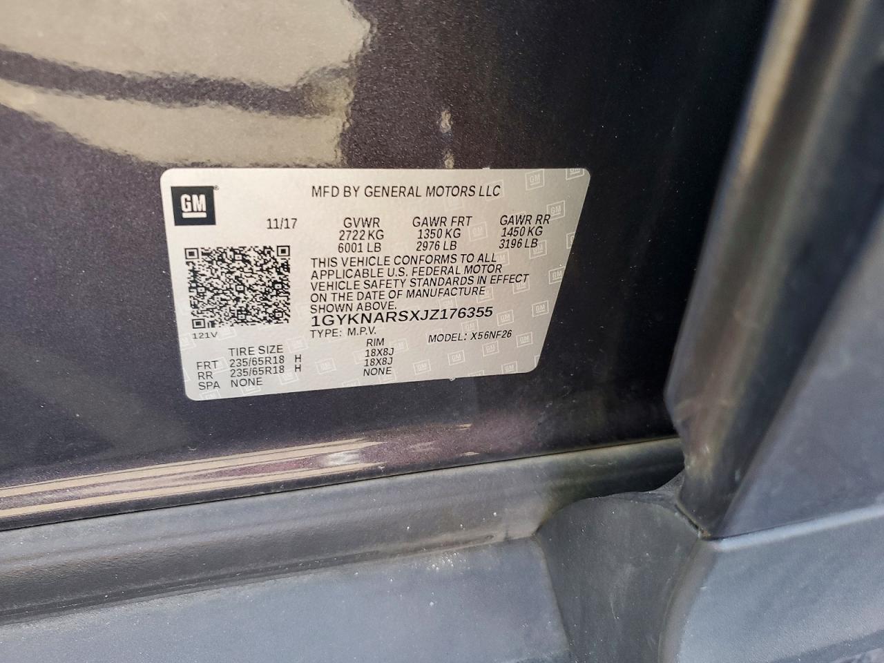 2018 Cadillac Xt5 VIN 1GYKNARSXJZ176355 photo 12