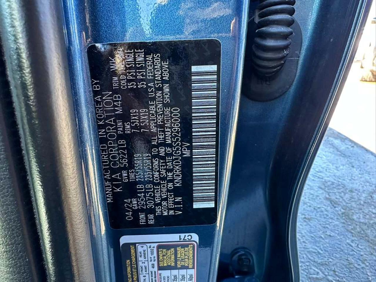 2025 KIA Sorento VIN KNDRKDJG5S5296000 photo 10