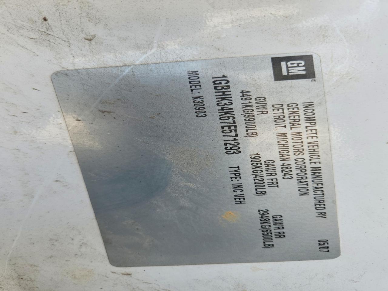 2007 Chevrolet All models VIN 1GBHK34K67E571293 photo 12