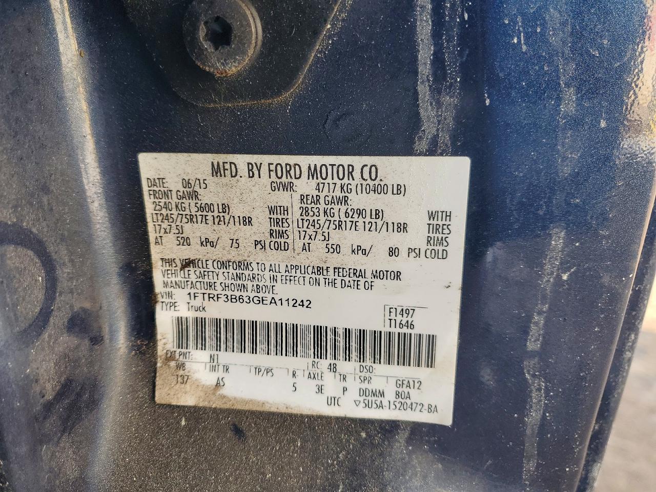 2016 Ford F350 VIN 1FTRF3B63GEA11242 photo 12