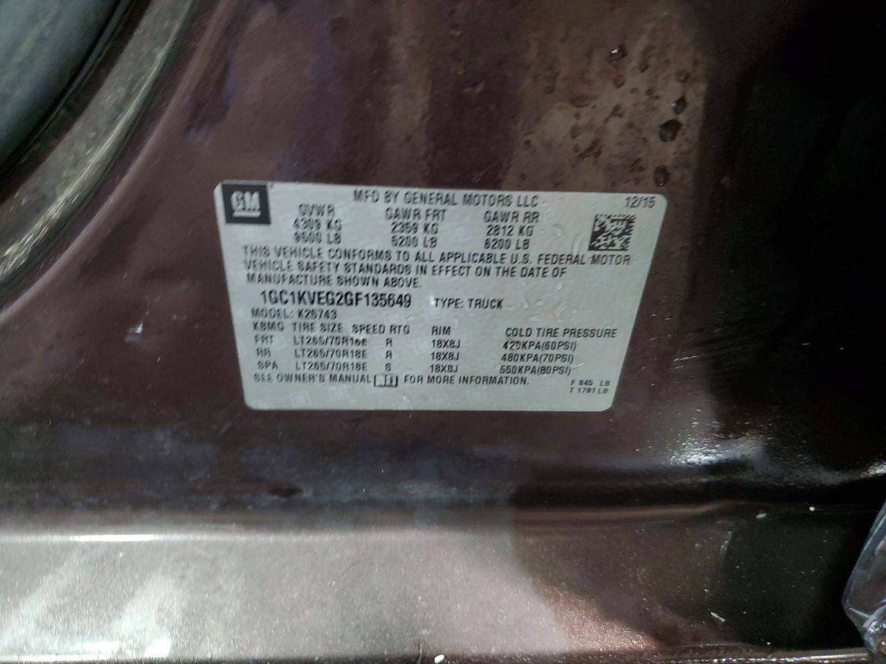 2016 Chevrolet All models VIN 1GC1KVEG2GF135649 photo 12