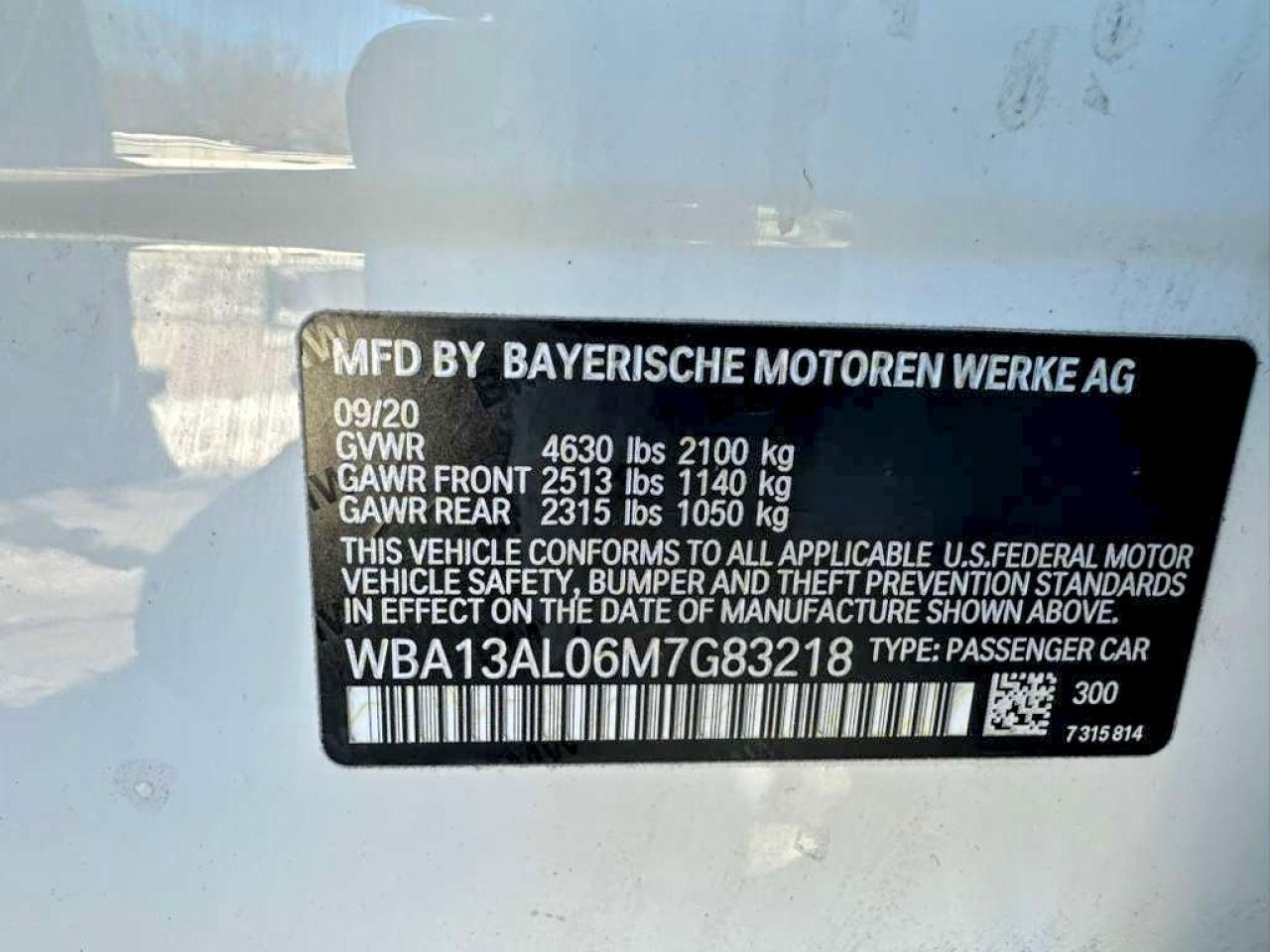 2021 BMW M2 VIN WBA13AL06M7G83218 photo 10