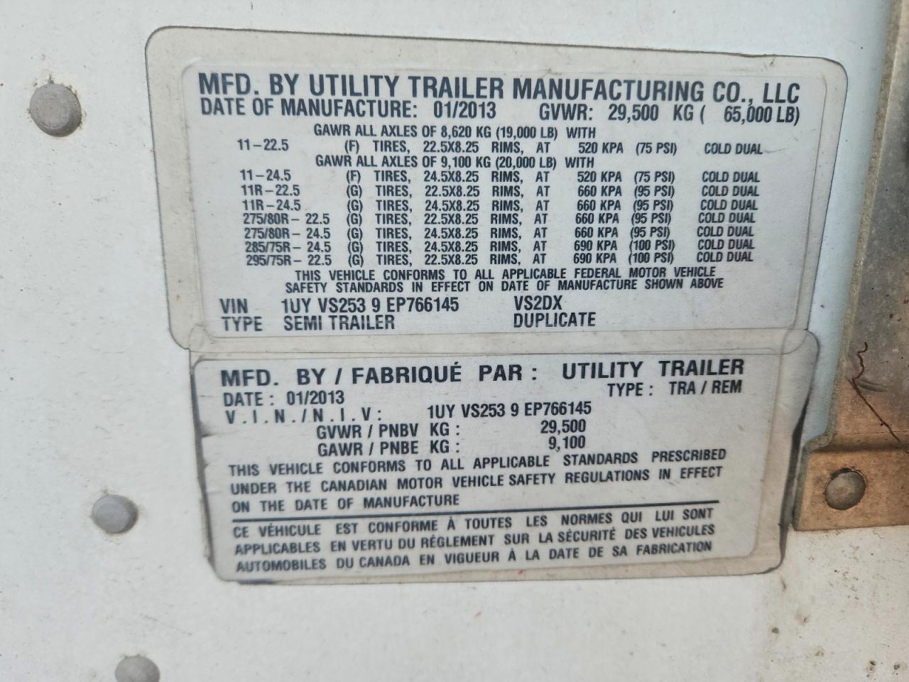 2014 UTILITY All models VIN 1UYVS2539EP766145 photo 10