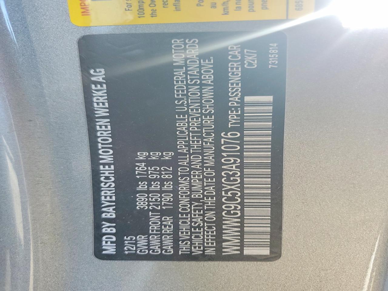 2016 Mini Cooper VIN WMWWG9C5XG3A91076 photo 12