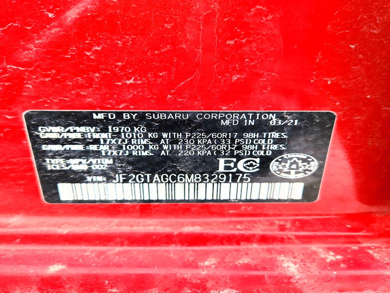 2021 Subaru Crosstrek VIN JF2GTAGC6M8329175 photo 12