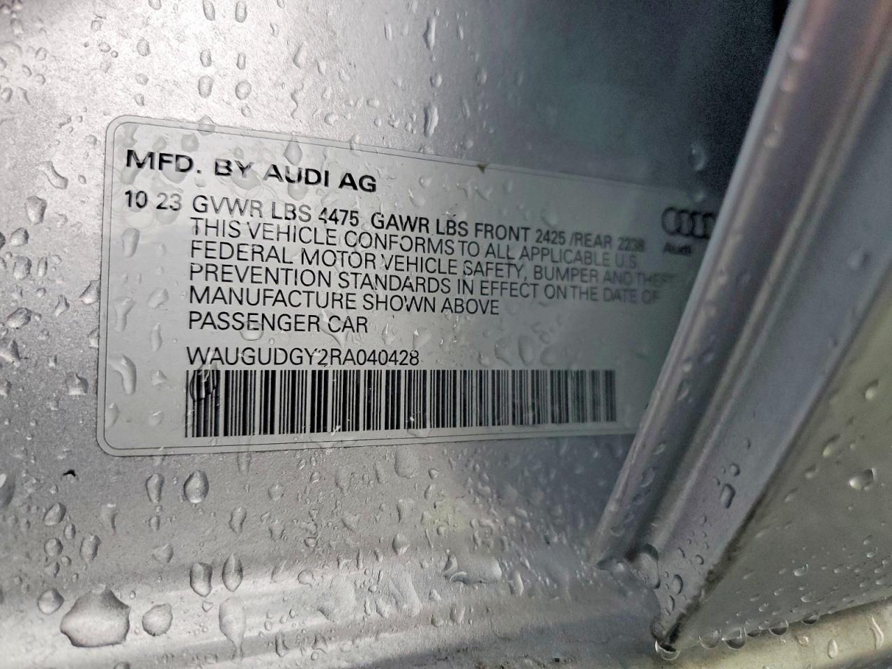 2024 Audi A3 VIN WAUGUDGY2RA040428 photo 12