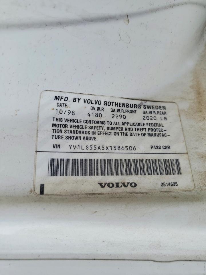 1999 VOLV S70 VIN YV1LS55A5X1586506 photo 12