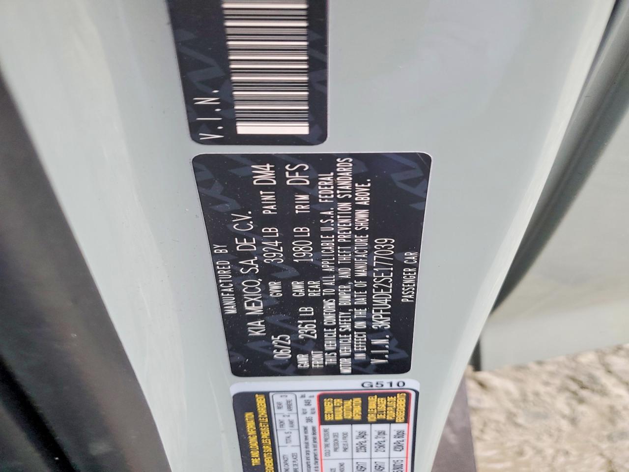 2025 Kia K4 ex VIN 3KPFU4DE2SE177039 photo 12