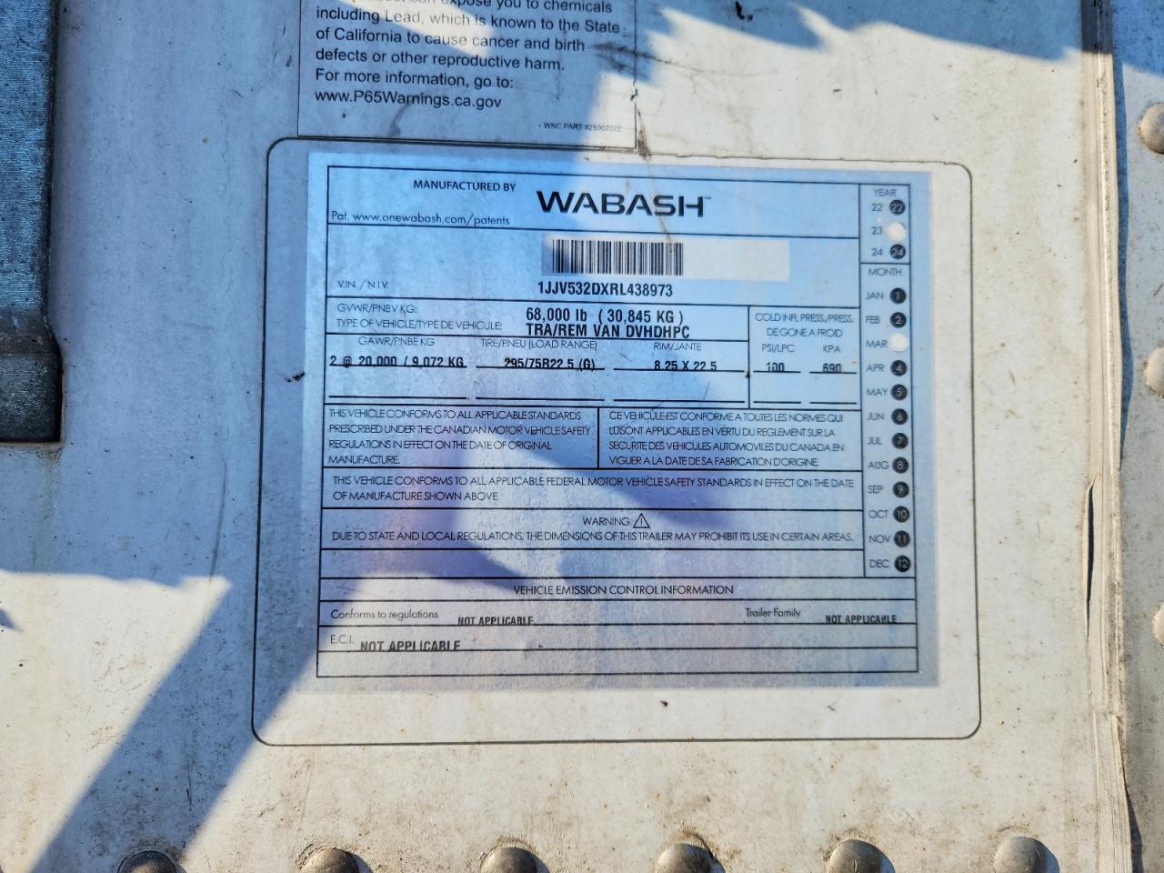 2024 WABASH Trailer VIN 1JJV532DXRL438973 photo 10