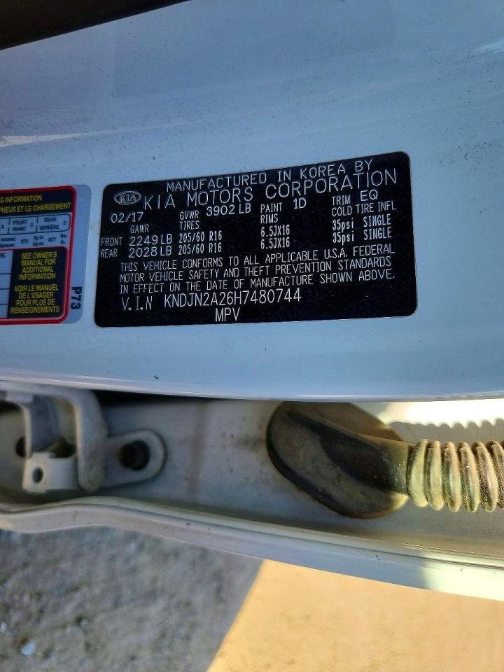 2017 Kia Soul VIN KNDJN2A26H7480744 photo 12