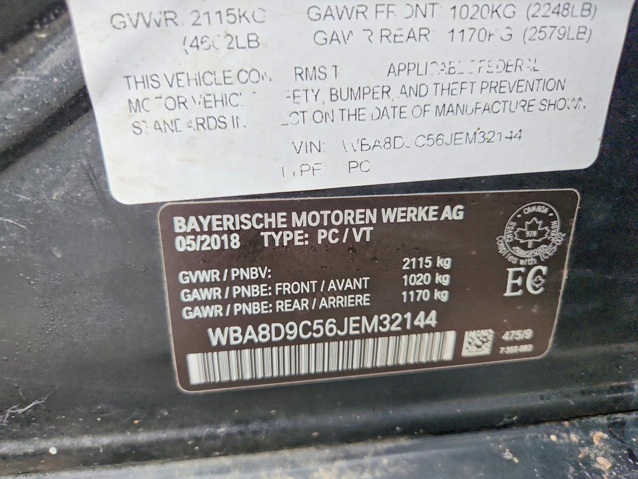 2018 BMW 3 series VIN WBA8D9C56JEM32144 photo 12
