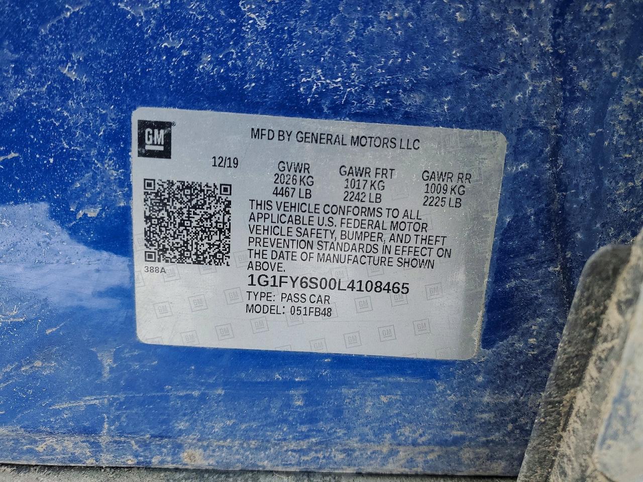 2020 Chevrolet Bolt VIN 1G1FY6S00L4108465 photo 12