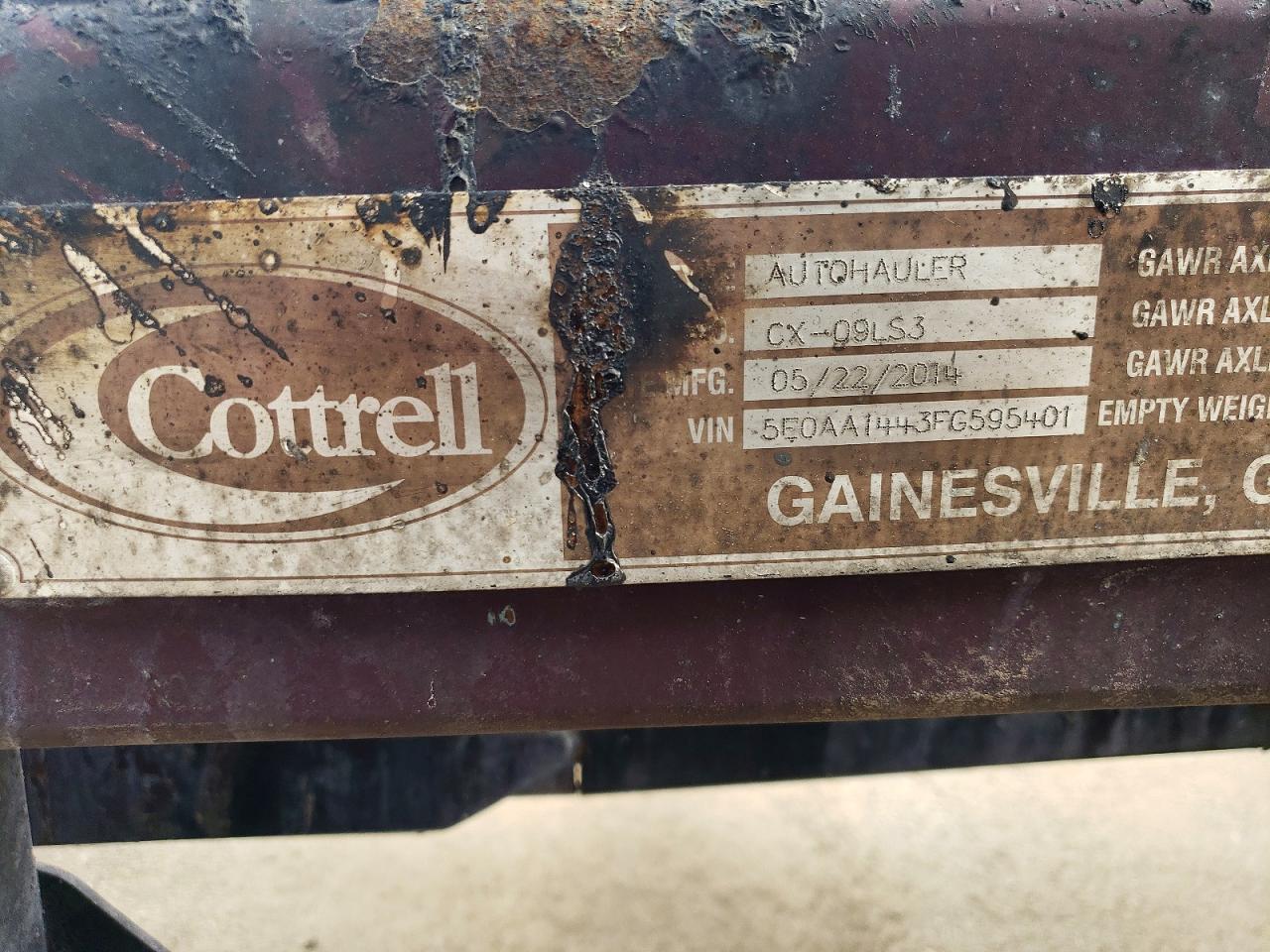 2015 Trailer VIN 5E0AA1443FG595401 photo 10