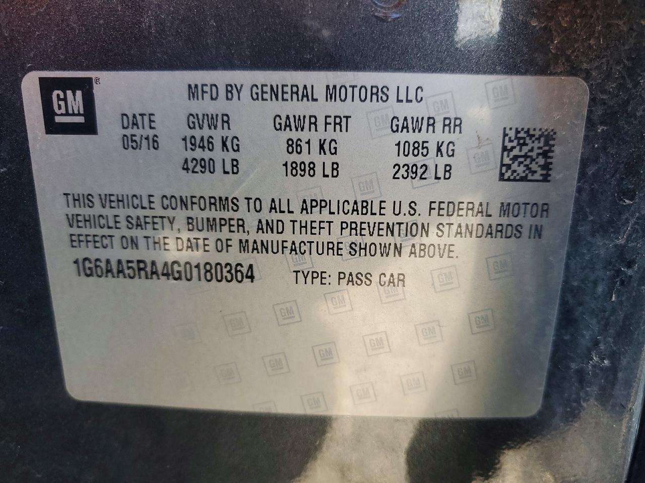2016 Cadillac Ats VIN 1G6AA5RA4G0180364 photo 12
