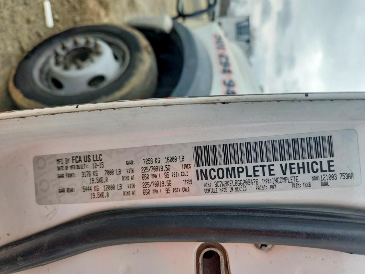 2016 Ram All models VIN 3C7WRKEL8GG209476 photo 12