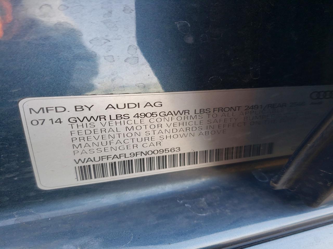 2015 Audi A4 VIN WAUFFAFL9FN009563 photo 12