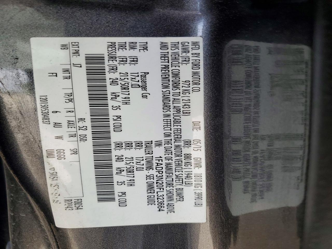 2015 Ford Focus VIN 1FADP3N20FL323664 photo 12
