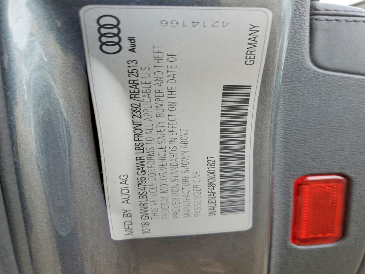 2019 Audi A4 VIN WAUENAF48KN001827 photo 12