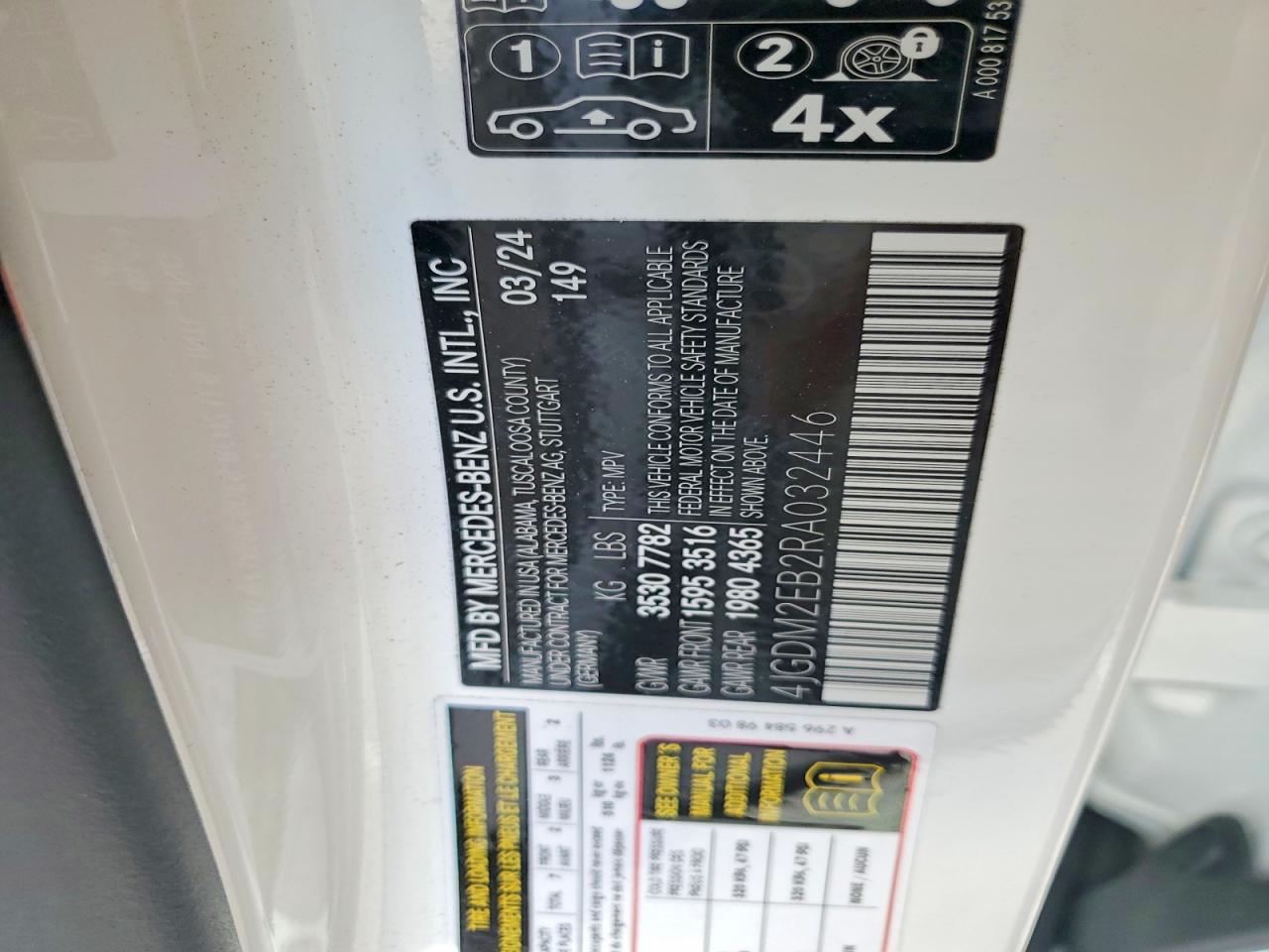 2024 Mercedes Eqs suv 45 VIN 4JGDM2EB2RA032446 photo 12