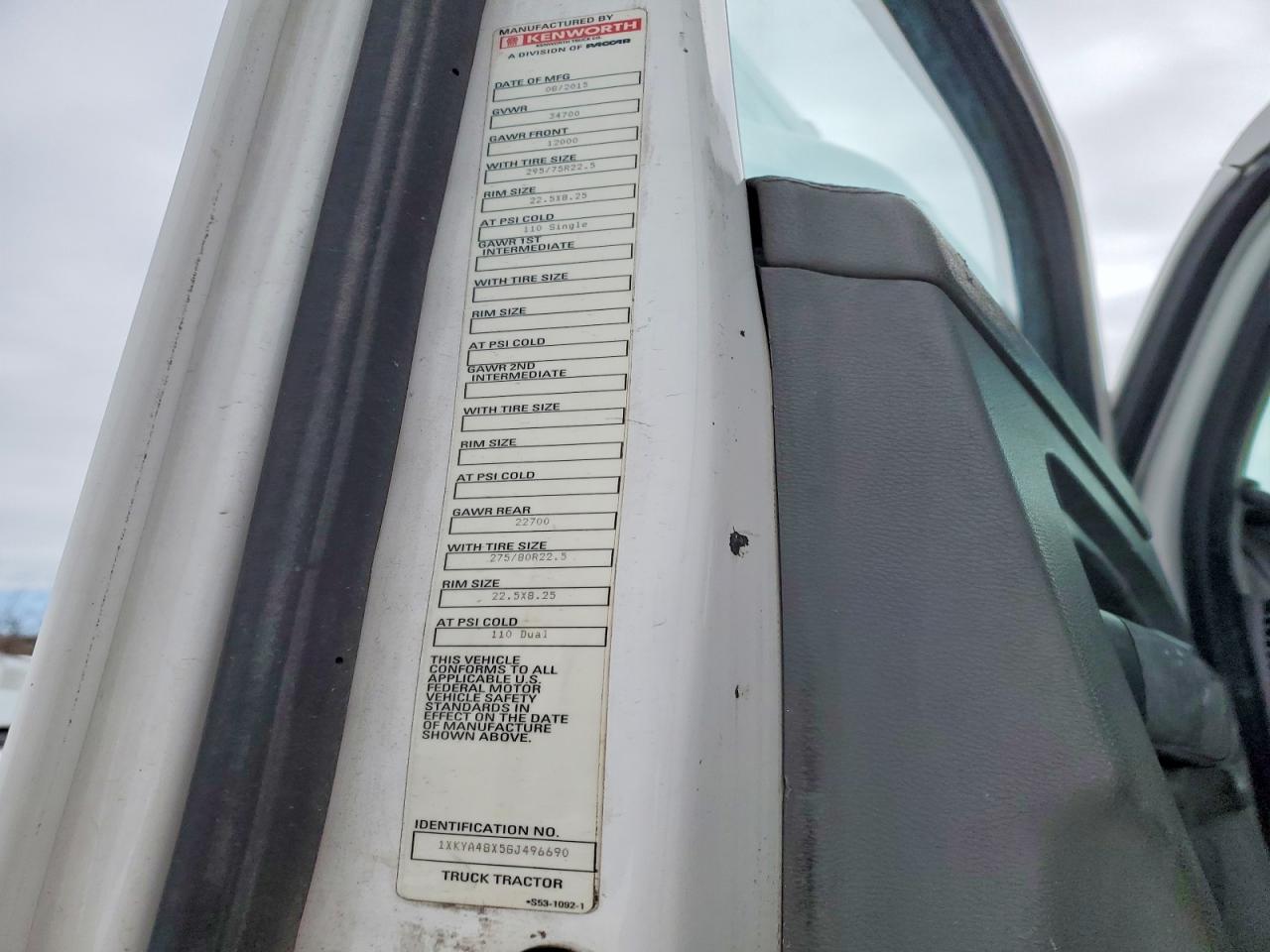 2016 KENWORTH All models VIN 1XKYA48X5GJ496690 photo 10