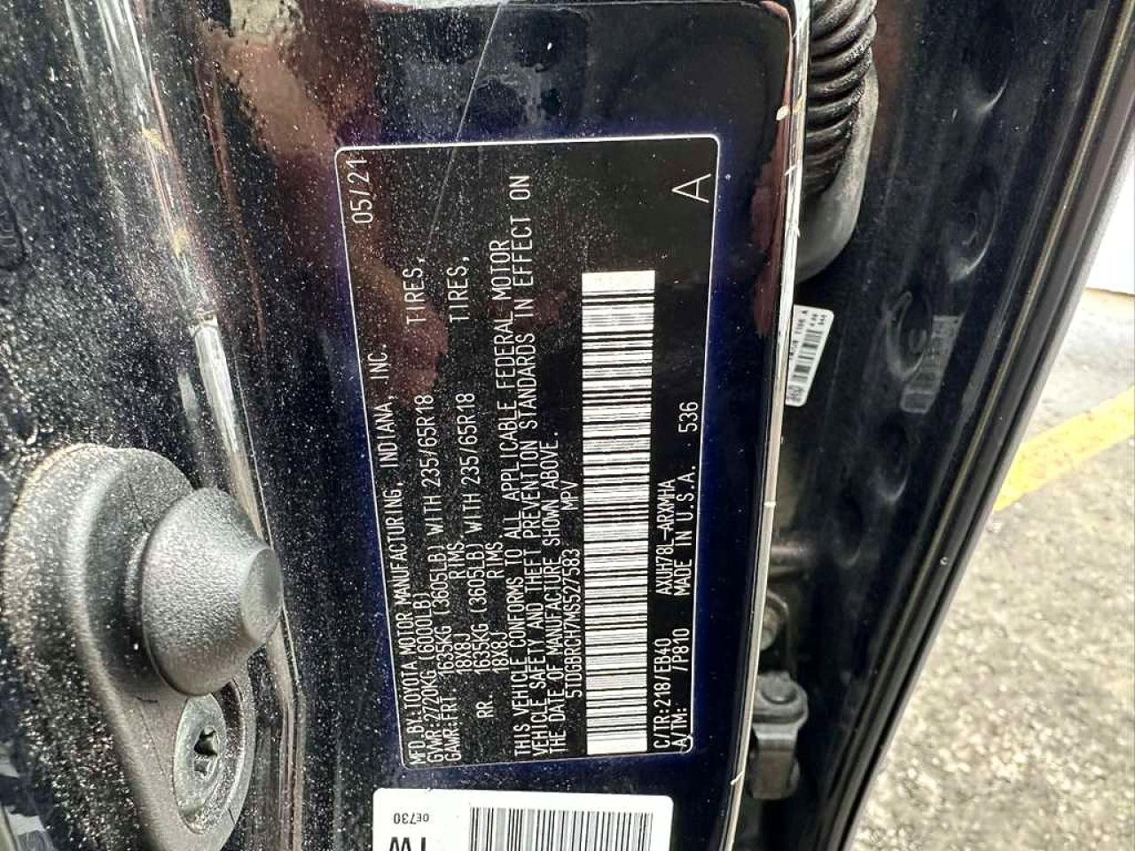 2021 TOYOTA Highlander VIN 5TDGBRCH7MS527583 photo 10