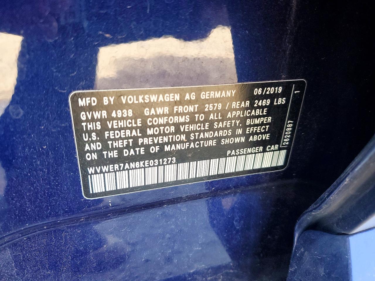 2019 Volkswagen Arteon VIN WVWER7AN6KE031273 photo 12