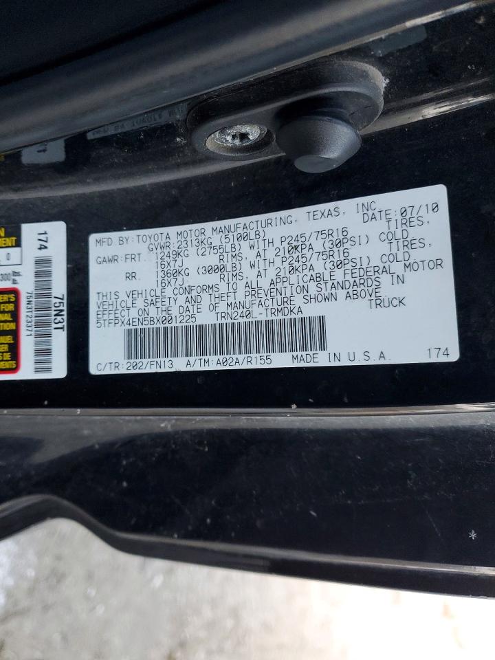 2011 Toyota All models VIN 5TFPX4EN5BX001225 photo 12