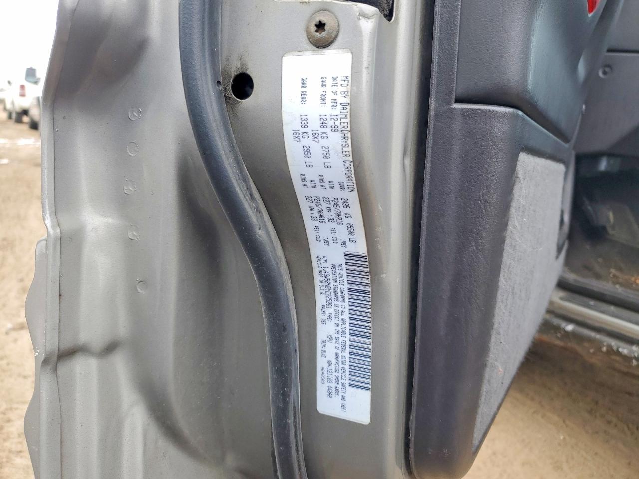 2000 Jeep Grand cher VIN 1J4GW58N8YC225961 photo 12