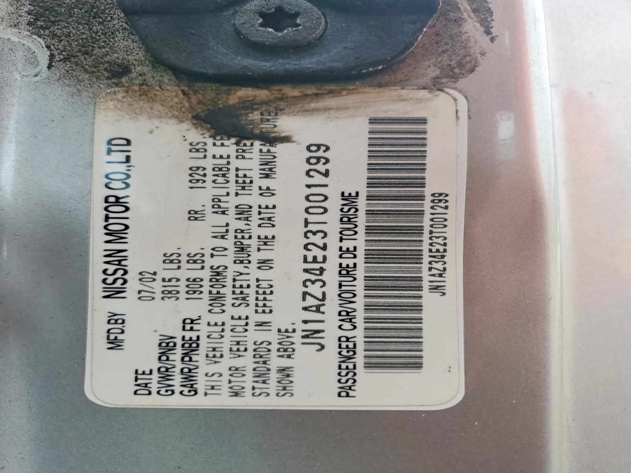 2003 NISS 350z VIN JN1AZ34E23T001299 photo 12
