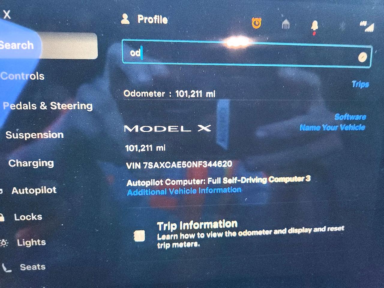 2022 TESLA Model x VIN 7SAXCAE50NF344620 photo 9