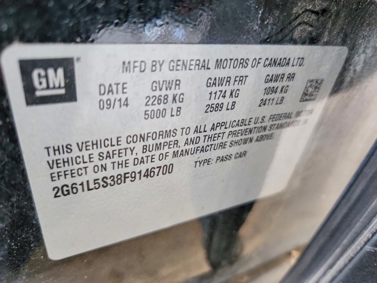 2015 Cadillac Xts VIN 2G61L5S38F9146700 photo 12