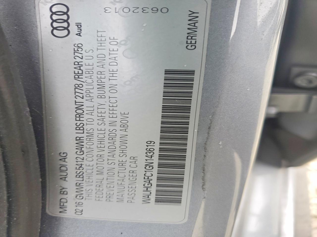 2016 Audi A6 VIN WAUHGAFC1GN143619 photo 12