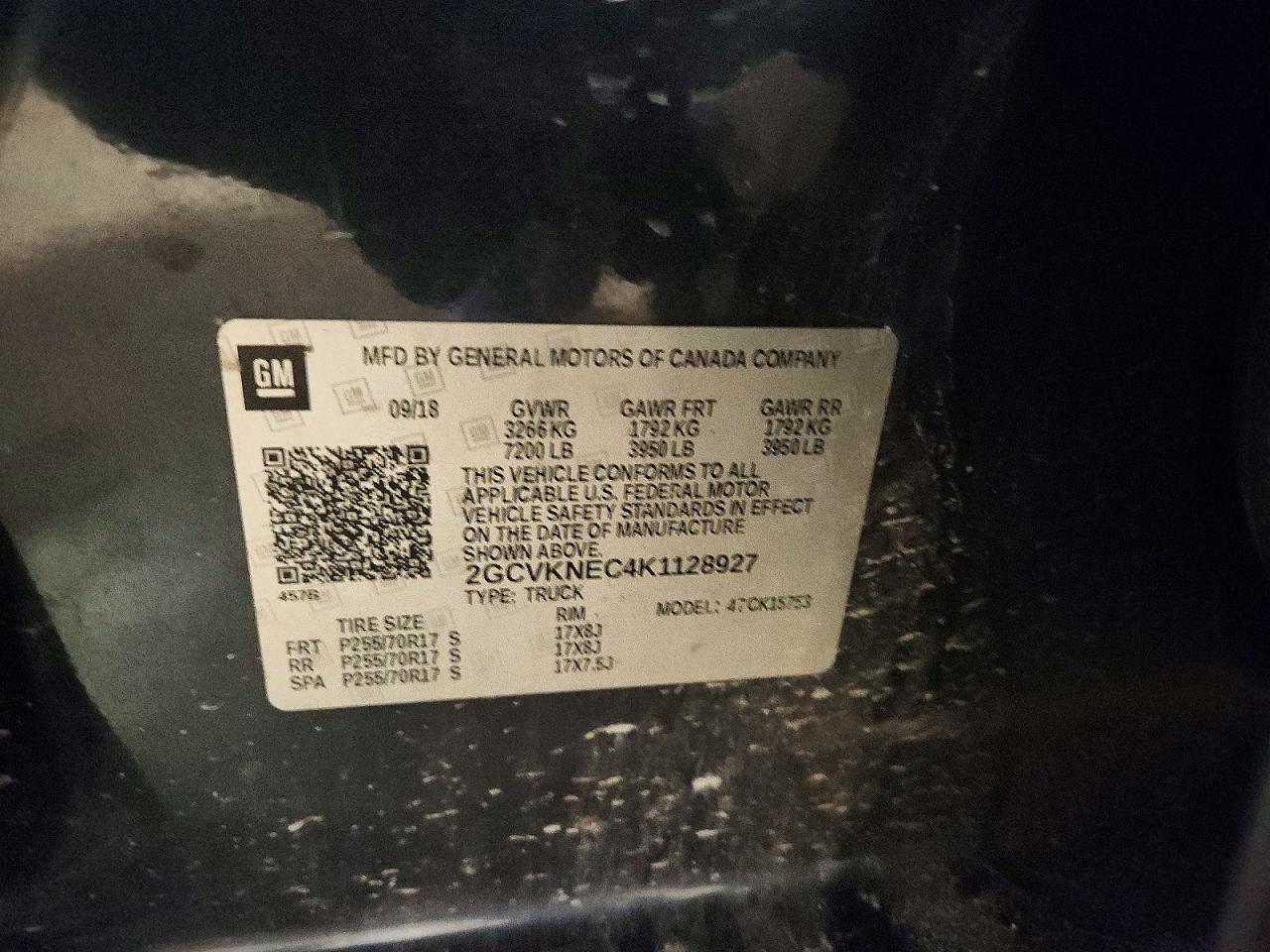 2019 CHEV All models VIN 2GCVKNEC4K1128927 photo 12