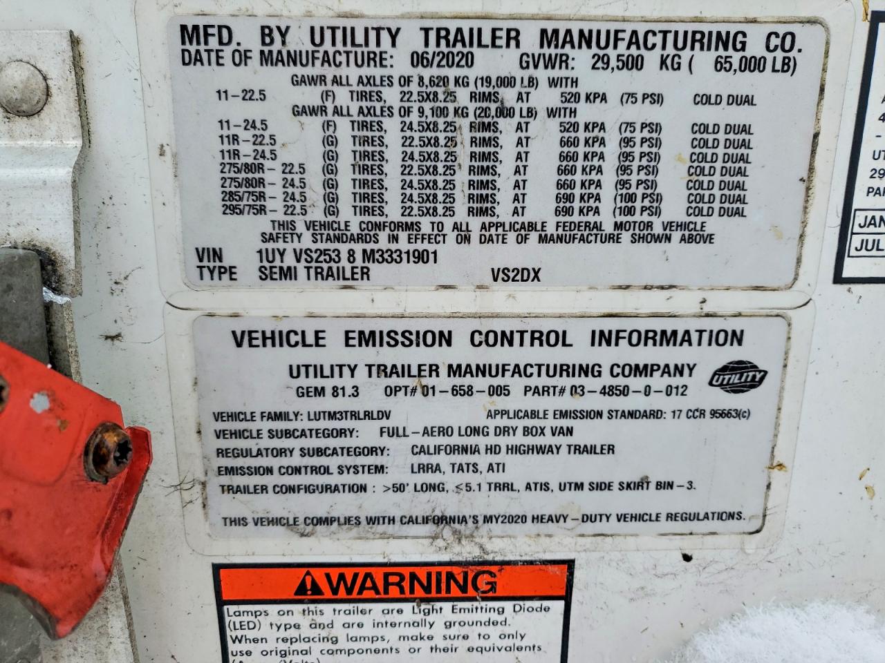 2021 UTILITY All models VIN 1UYVS2538M3331901 photo 10