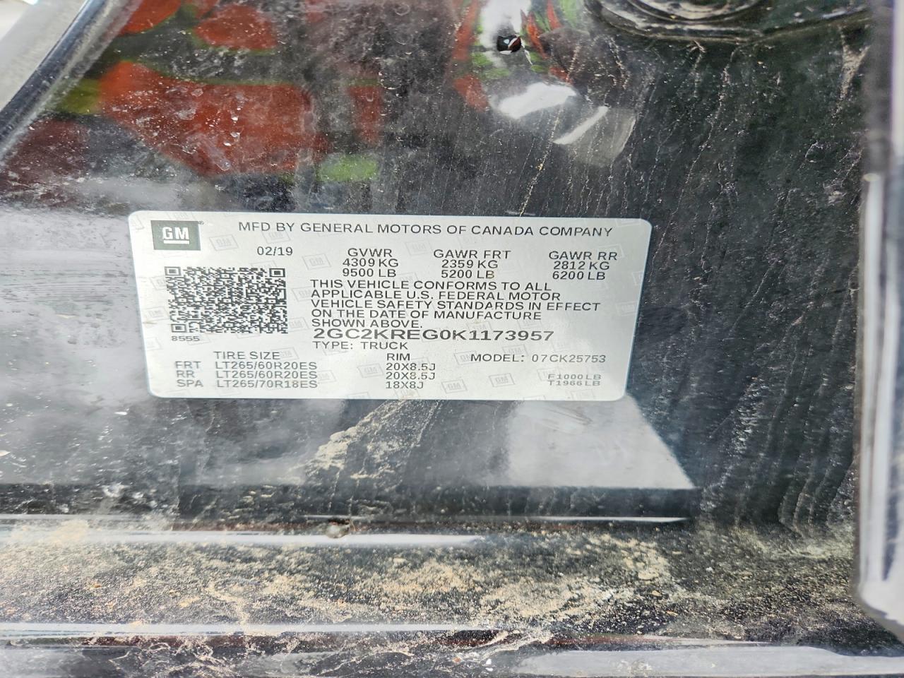 2019 Chev All models VIN 2GC2KREG0K1173957 photo 12